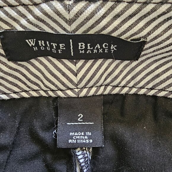 Women's White House Black Market Striped Shorts, 2 - Picture 2 of 8